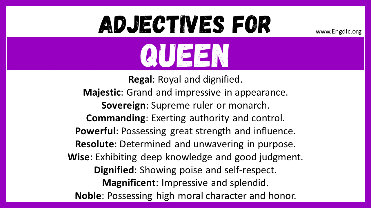 Adjectives for Queen