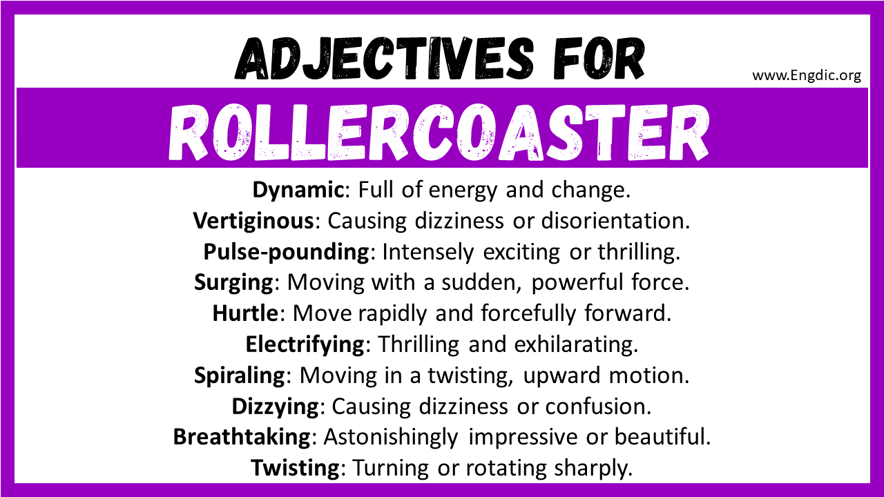 Adjectives for Rollercoaster