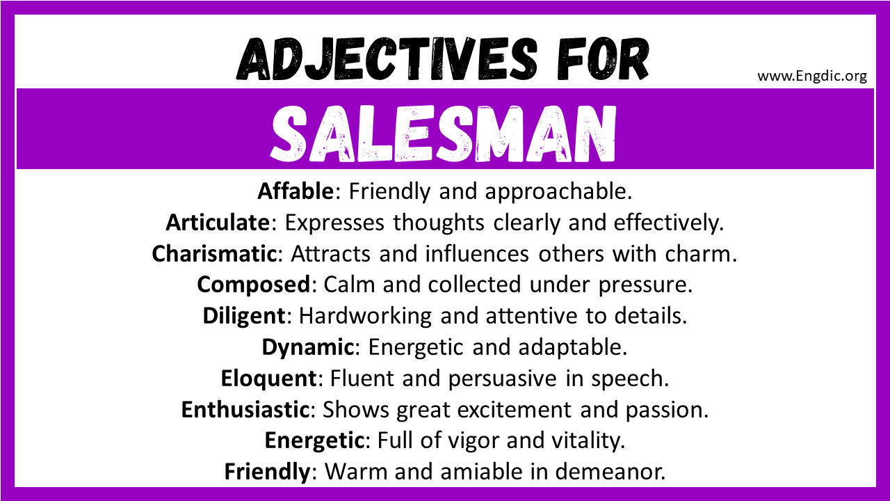 Adjectives for Salesman