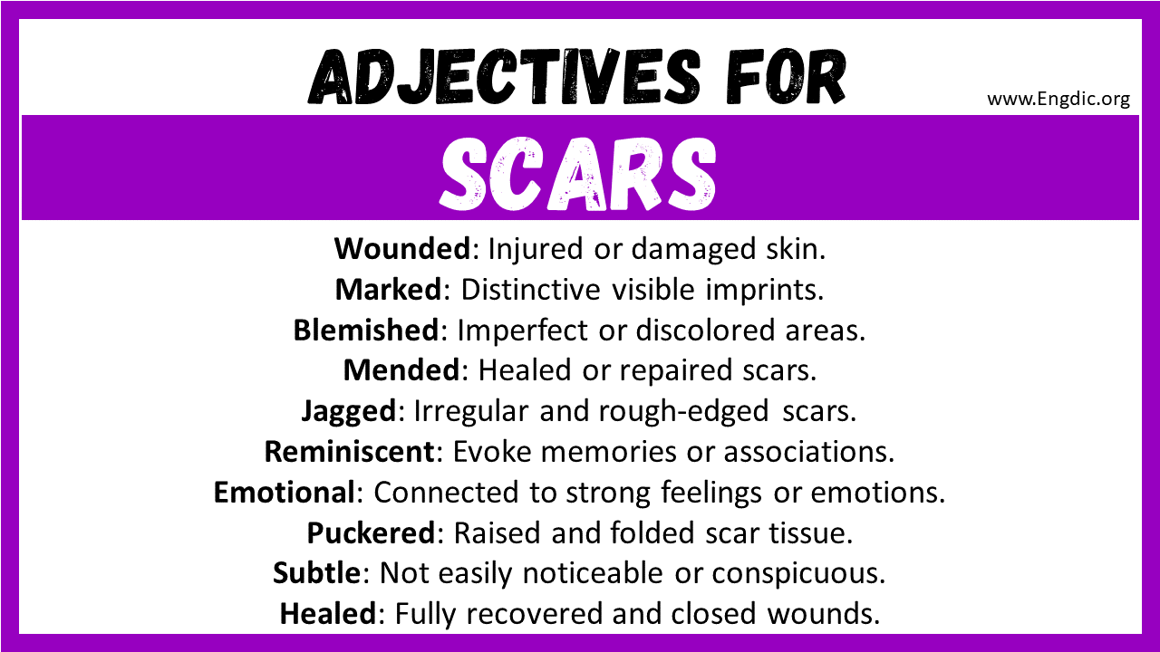 Adjectives for Scars