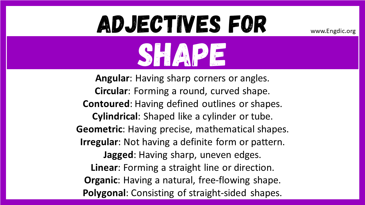 Adjectives for Shape