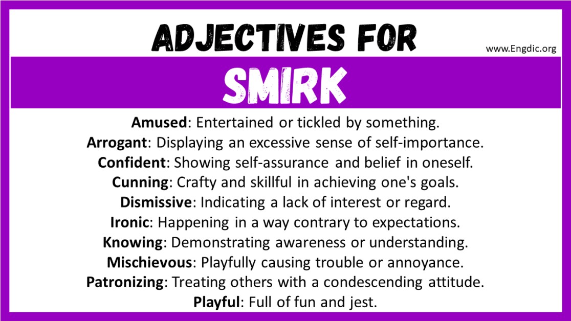 creative writing to describe a smirk