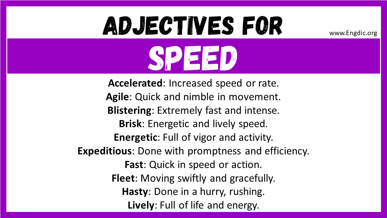 Adjectives for Speed