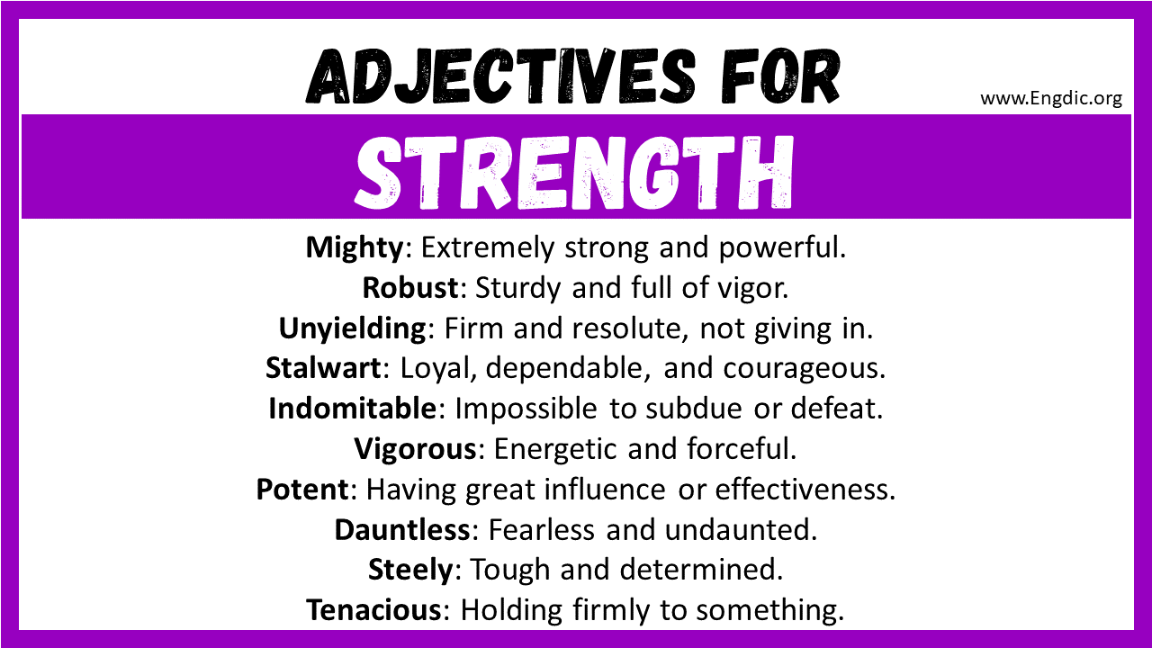 Adjectives for Strength