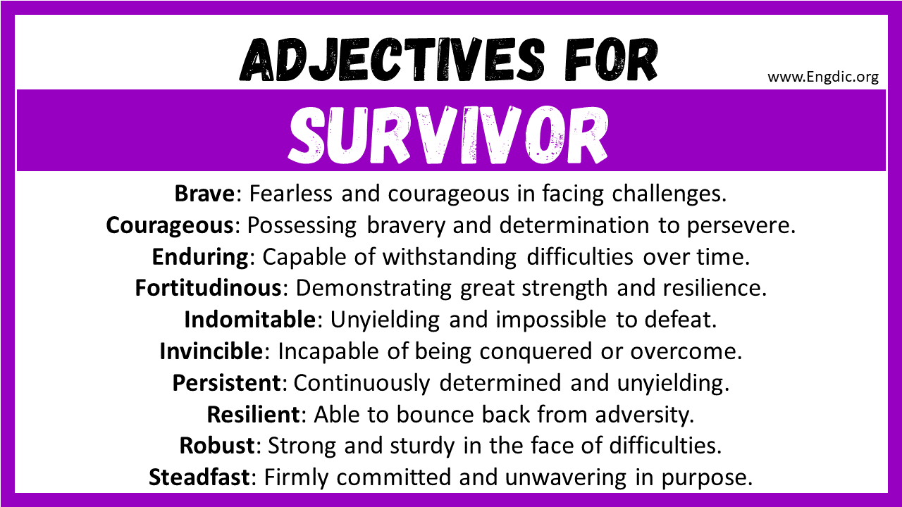 Adjectives for Survivor