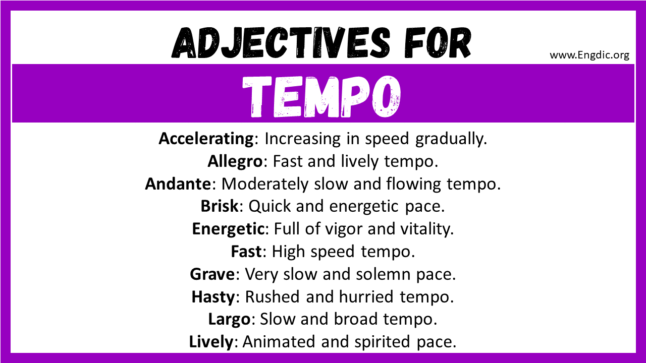 Adjectives for Tempo