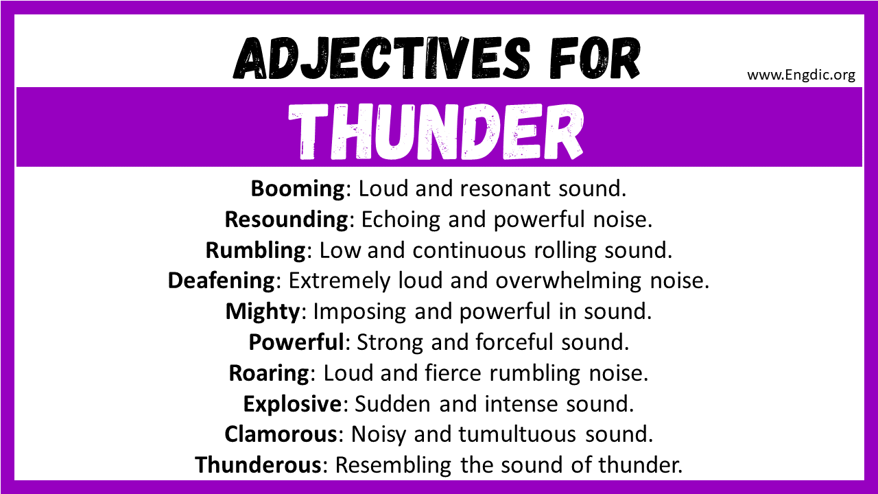 Adjectives for Thunder