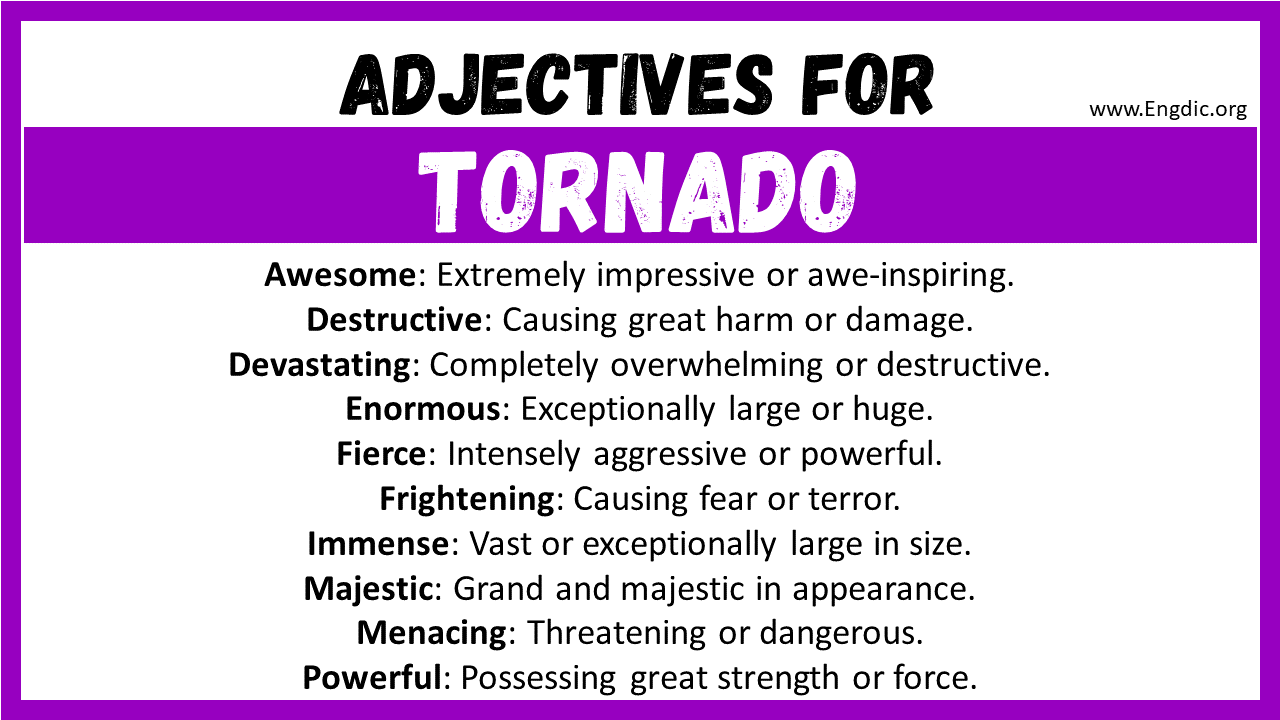 Adjectives for Tornado