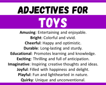 20+ Best Words to Describe Toys, Adjectives for Toys
