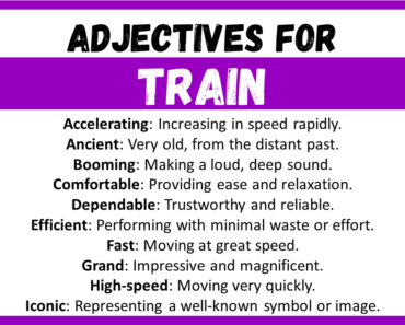 20+ Best Words to Describe Train, Adjectives for Train