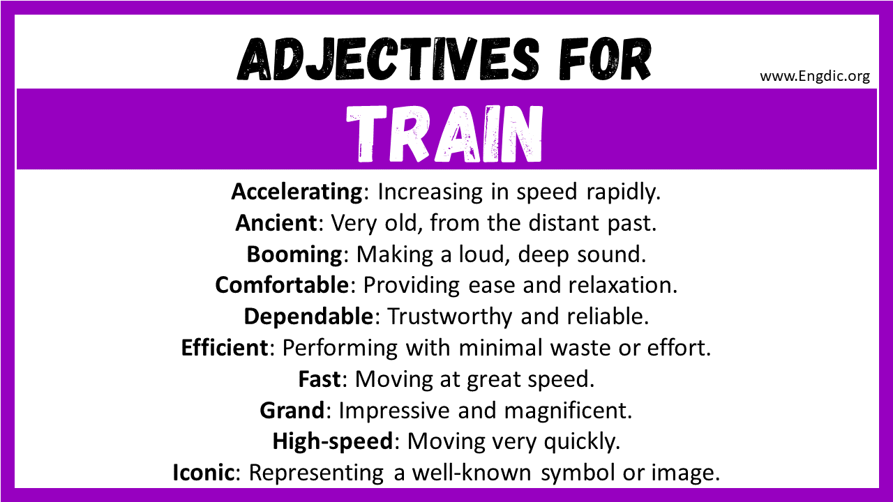Adjectives for Train