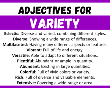 20+ Best Words to Describe Variety, Adjectives for Variety