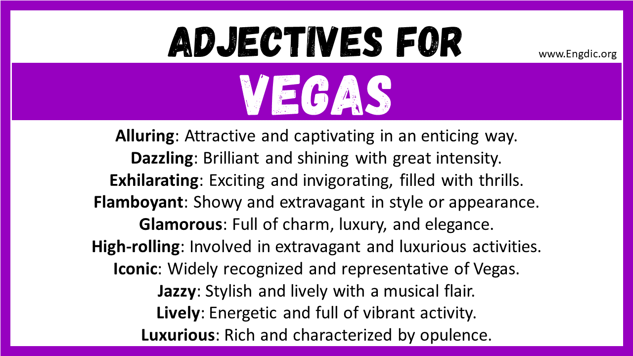 Adjectives for Vegas