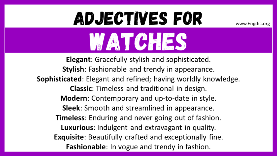 description of a watch creative writing