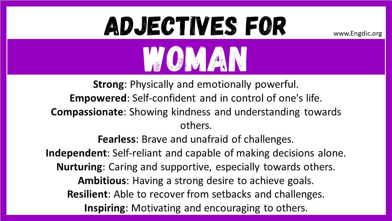 Adjectives for Woman