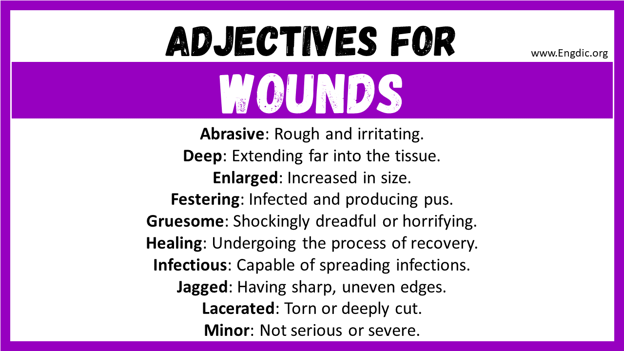 Adjectives for Wounds
