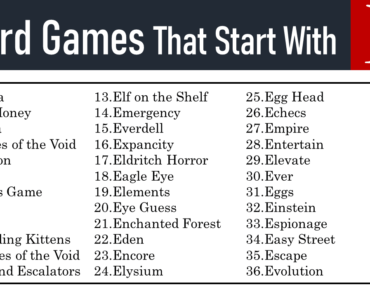 56 Board Games That Start With E