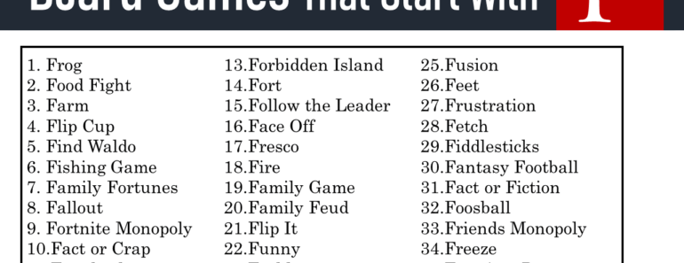 50+ Board Games That Start With F