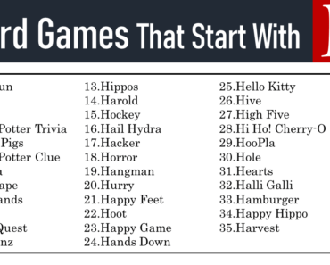 50+ Board Games That Start With H