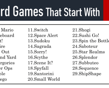 50+ Board Games That Start With S
