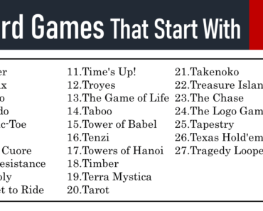 50+ Board Games That Start With T