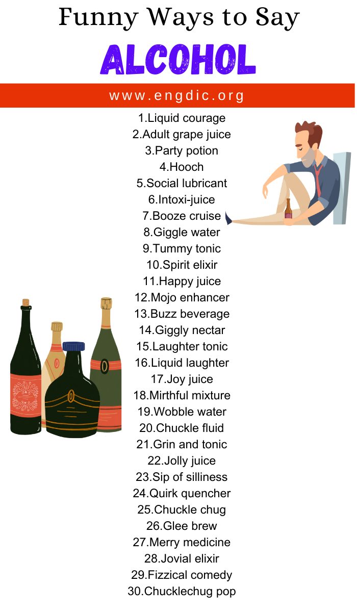 Funny Ways to Say Alcohol