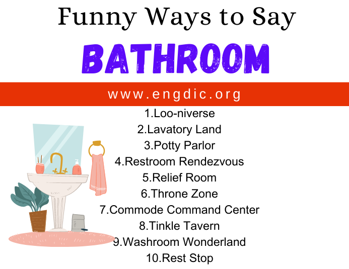 Funny Ways to Say Bathroom Funny Ways to Say Bathroom