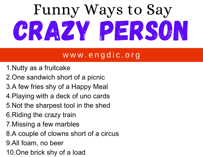 32 Ways to Say 'Crazy' in English