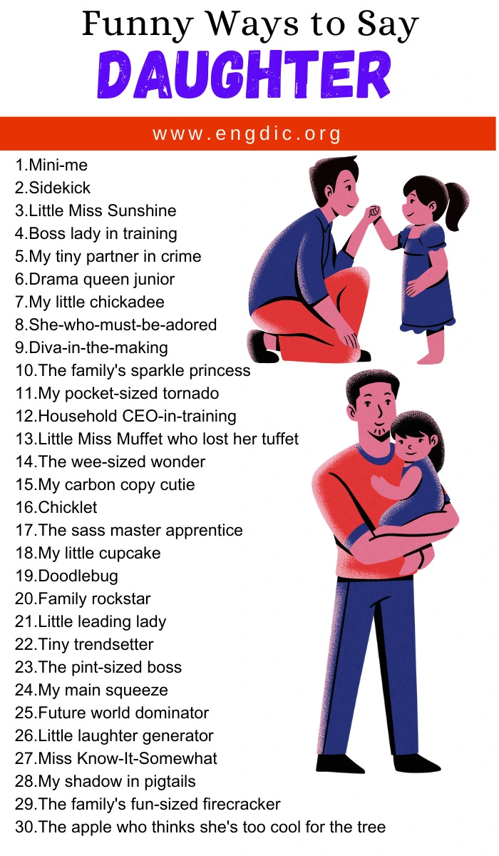 Funny Ways to Say Daughter
