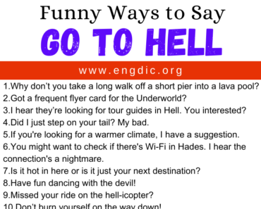 30 Funny Ways to Say Go To Hell