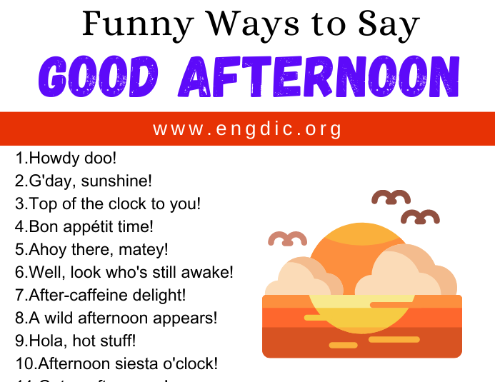 Fun Ways To Say Good Afternoon