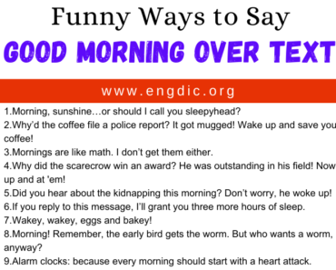 30 Funny Ways to Say Good Morning Over Text