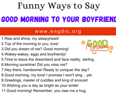 30 Funny Ways to Say Good Morning To Your Boyfriend