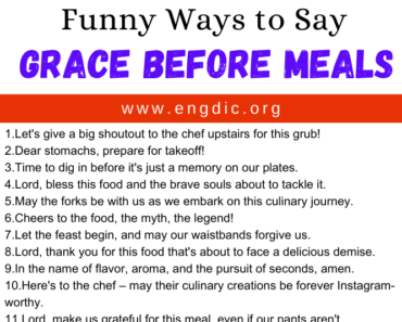 30 Funny Ways to Say Grace Before Meals