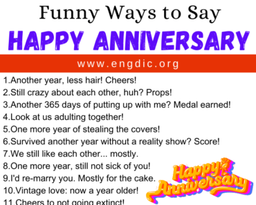 30 Funny Ways to Say Happy Anniversary