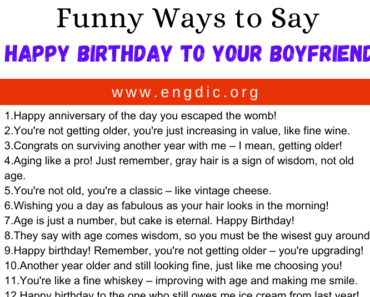 30 Funny Ways to Say Happy Birthday To Your Boyfriend