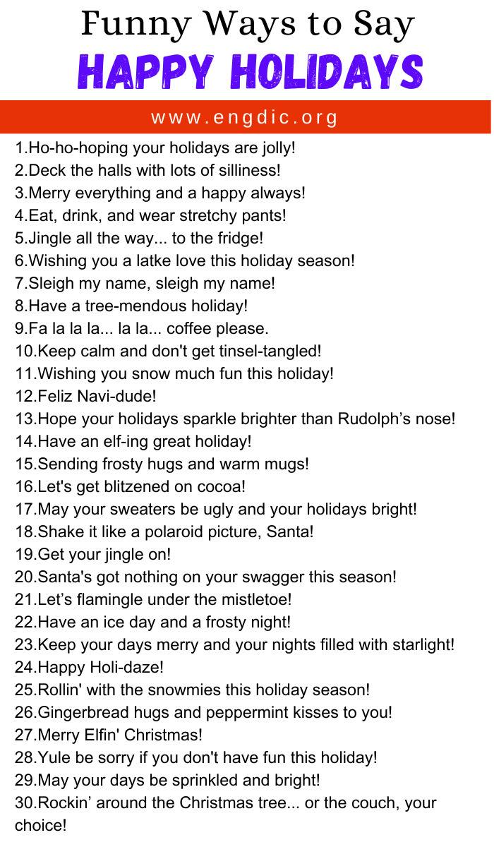 Funny Ways to Say Happy Holidays