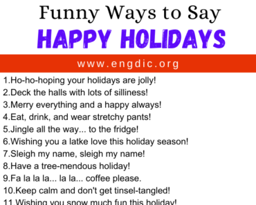 30 Funny Ways to Say Happy Holidays