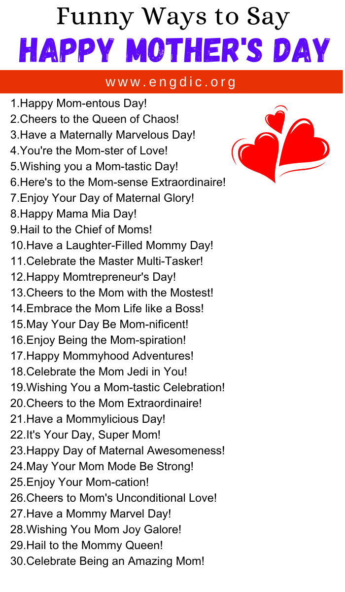 Funny Ways to Say Happy Mother's Day