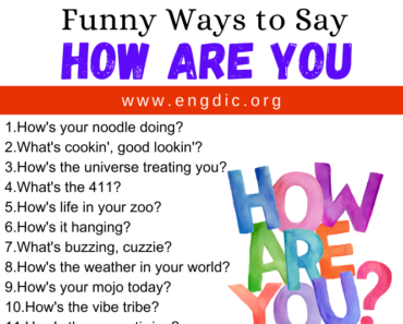 30 Funny Ways to Say How Are You