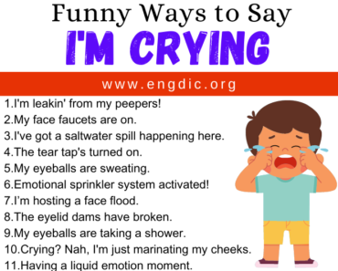 30 Funny Ways to Say I’m Crying