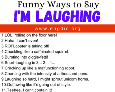 30 Funny Ways to Say I’m Laughing
