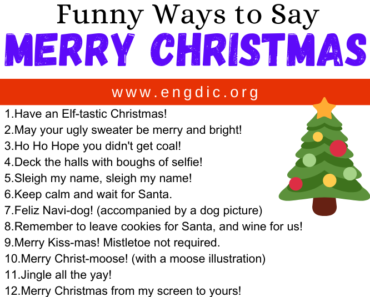 30 Funny Ways to Say Merry Christmas
