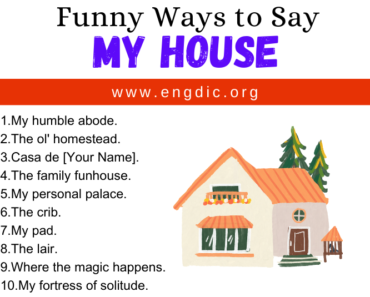 30 Funny Ways to Say My House