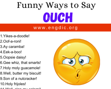 30 Funny Ways to Say Ouch
