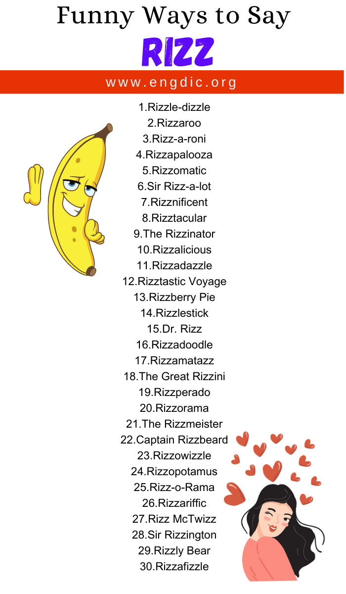 30 Funny Ways to Say Rizz – EngDic