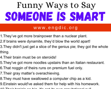30 Funny Ways to Say Someone Is Smart