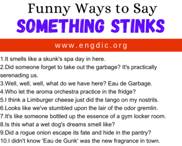 30 Funny Ways to Say Something Stinks
