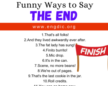 30 Funny Ways to Say The End