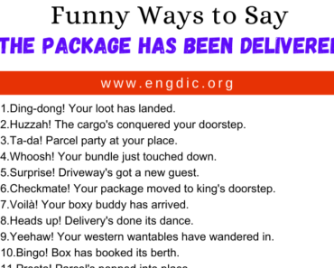 30 Funny Ways to Say The Package Has Been Delivered